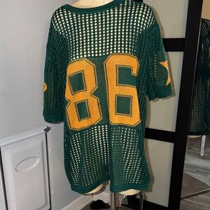 ROMWE Stylish Mesh Top with Black Accents